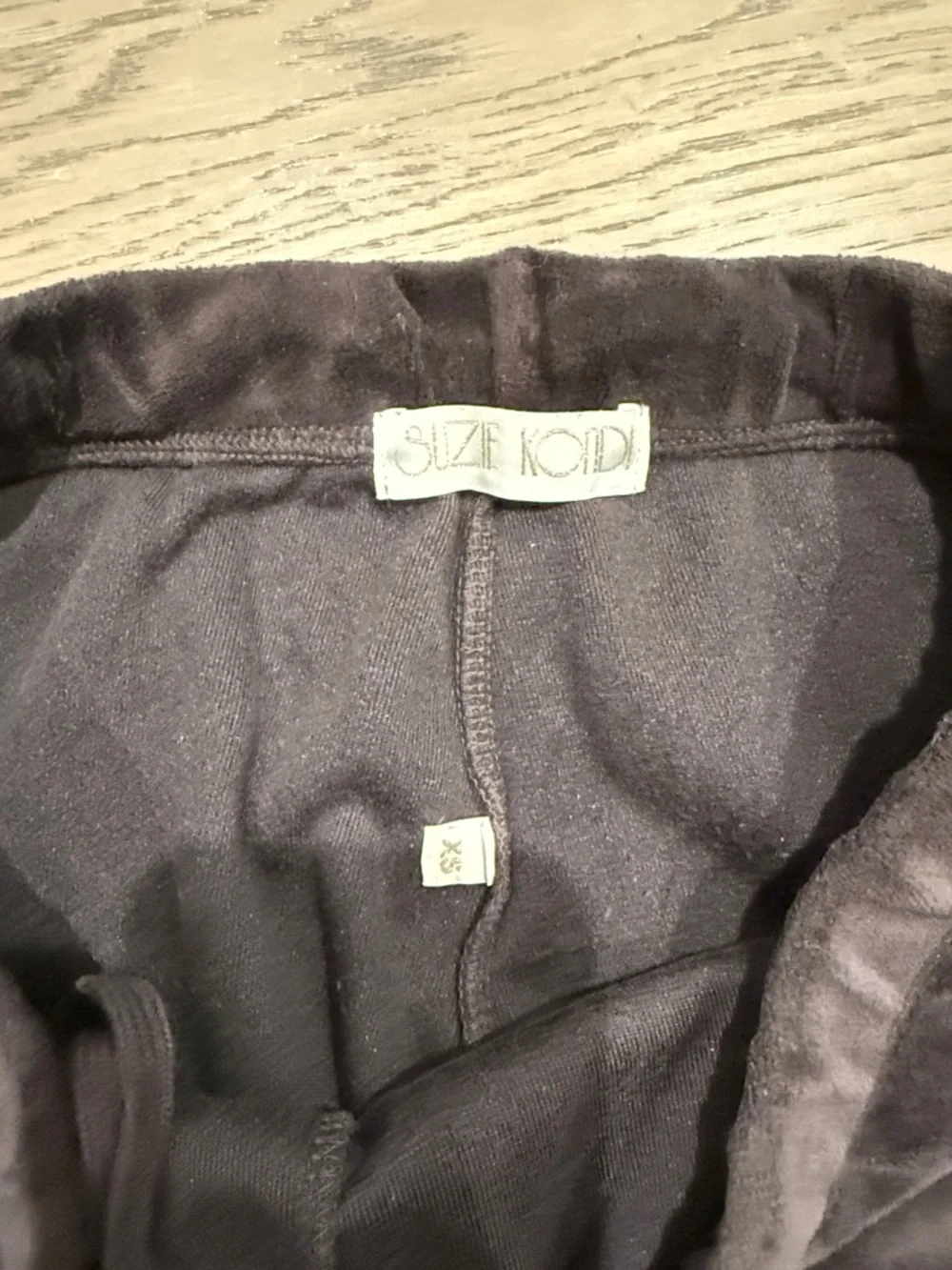 Suzi Kondi Chocolate Brown VelourJogger Pants - Picture 2 of 3